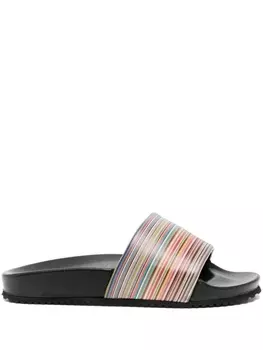 Paul Smith шлепанцы Dru в полоску Signature Stripe, разноцветный