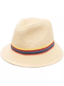 Paul Smith шляпа с отделкой в полоску, нейтральный цвет