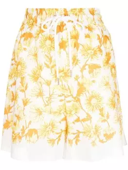 Paul Smith шорты с кулиской и цветочным принтом, белый