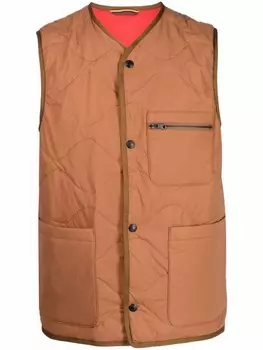 Paul Smith стеганый жилет, коричневый