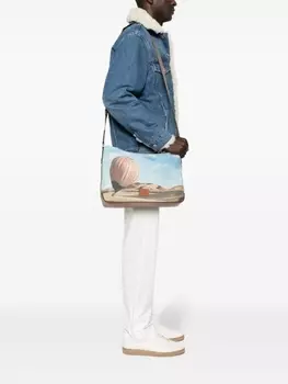 Paul Smith сумка на плечо с принтом, синий
