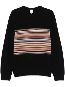 Paul Smith свитер в полоску Artist Stripe, черный