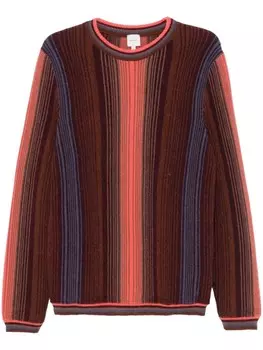 Paul Smith свитер вязки интарсия, коричневый