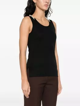 Paul Smith топ с контрастной окантовкой, черный