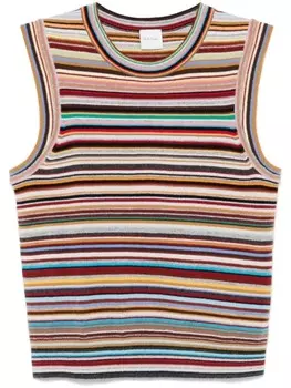 Paul Smith топ в полоску Signature Stripe, красный