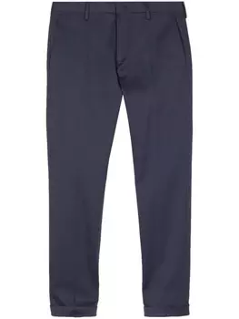 Paul Smith узкие брюки чинос из органического хлопка, синий