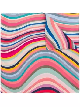Paul Smith wave stripe scarf, розовый