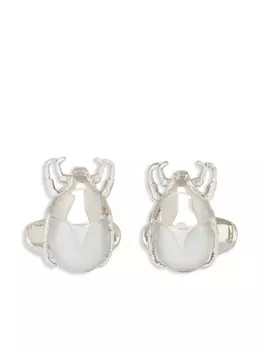 Paul Smith запонки Beetle, серебряный