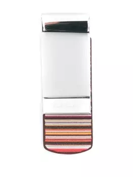 Paul Smith зажим для банкнот с полосками, серебристый