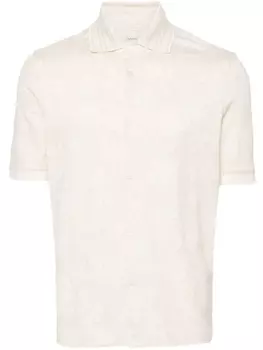 Paul Smith жаккардовая рубашка с цветочным узором, нейтральный цвет