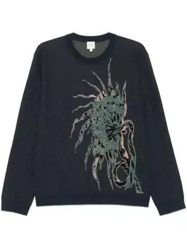 Paul Smith жаккардовый свитер, синий