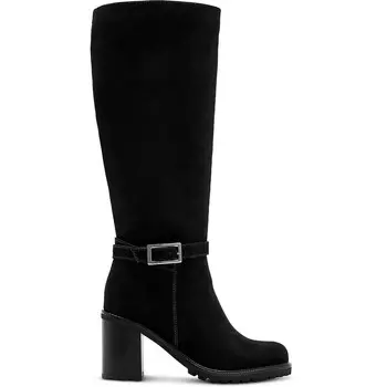 Paul Женские замшевые высокие сапоги до колена LA CANADIENNE, цвет Black Suede