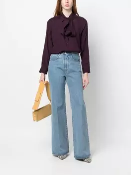 Paula блузка с шарфом, фиолетовый