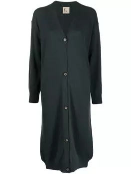 Paula длинный кашемировый кардиган, зеленый