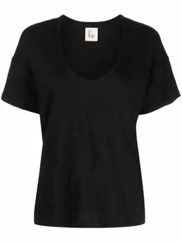 Paula футболка с U-образным вырезом, черный