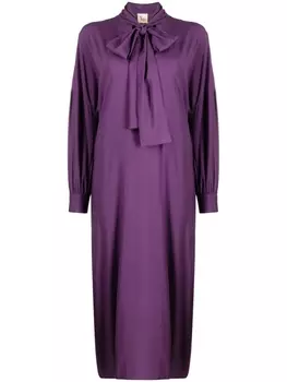 Paula платье миди с шарфом, фиолетовый