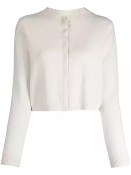 Paule Ka кашемировый кардиган с круглым вырезом, нейтральный цвет