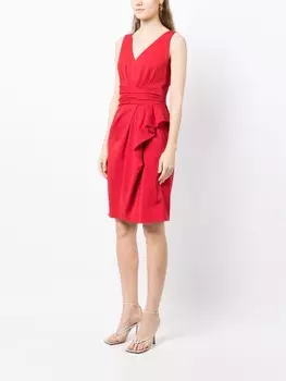 Paule Ka платье миди Ottoman асимметричного кроя, красный