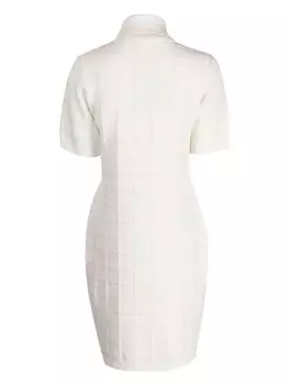 Paule Ka платье миди с жаккардовым узором, белый