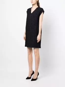 Paule Ka платье-трапеция без рукавов с V-образным вырезом, синий