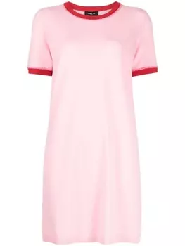 Paule Ka трикотажное платье с контрастной отделкой, розовый