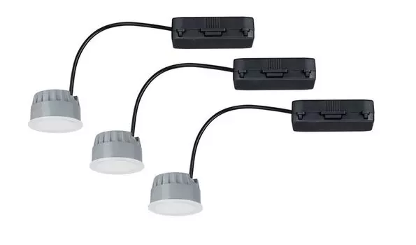 Paulmann 93839 2Easy встраиваемый светильник Coin dim sat LED 3x7W 2700K 230V 51mm сатинированная/коробка, белый