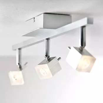 Paulmann Точечные светильники QuadLed стержень 3x3W матовый алюминий 230В/12В металл/стекло3557, серебро