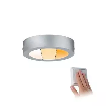 Paulmann WallCeiling Carpo LEDPanel WarmDim 170мм 10.2Вт матовый хром 230В металл, серебро
