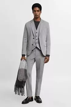 Paulo Супертонкий жилет Mango, серый