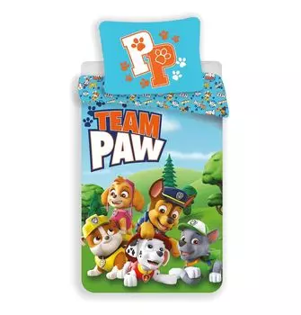 Paw Patrol Team - комплект детского постельного белья 140 х 200 и 60 х 80 см - хлопок Jerry Fabrics