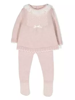 Paz Rodriguez комплект из топа и брюк тонкой вязки, розовый