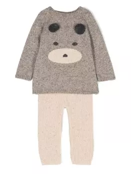 Paz Rodriguez пижама с мотивом плюшевого мишки, коричневый