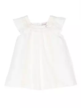 Paz Rodriguez платье с кружевом, белый