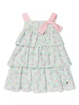 Paz Rodriguez ярусное платье, зеленый