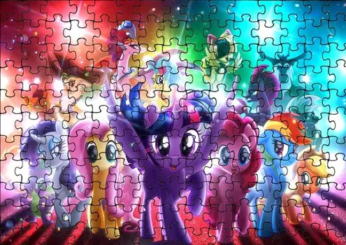 Пазл 110 деталей: My Little Pony + Сумка с принтом bez marki