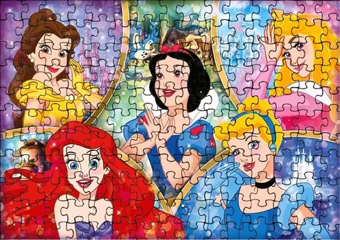 Пазл 110 деталей: Принцессы + Сумка с принтом bez marki