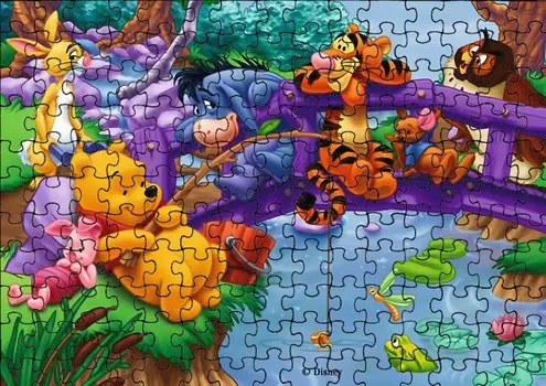 Пазл 110 деталей: Винни Пух + Сумка с принтом bez marki