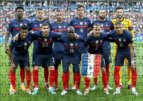 Пазл 120 деталей: Франция Катар + Сумка с принтом bez marki