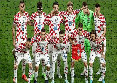 Пазл 120 деталей: Хорватия Катар + Сумка с принтом bez marki