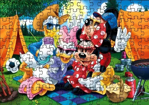 Пазл 120 деталей: Микки Маус + Сумка с принтом bez marki