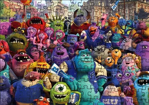 Пазл 120 деталей: Monsters Inc. Mix + Сумка с принтом bez marki