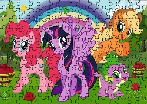 Пазл 120 деталей: My Little Pony + Сумка с принтом bez marki