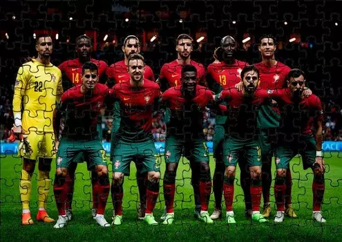 Пазл 120 деталей: Португалия Катар + Сумка с принтом bez marki