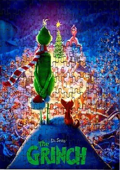 Пазл 120 деталей: Рождественский Гринч + Сумка с принтом bez marki