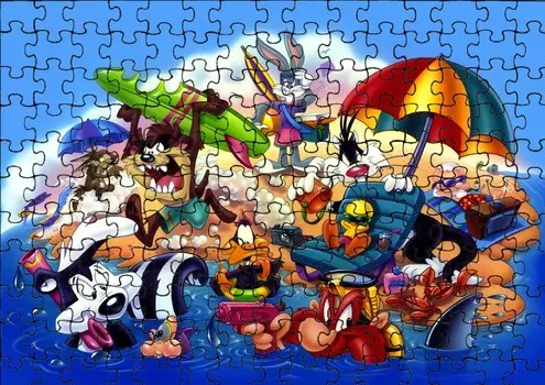 Пазл 192 детали: Лу-Ней Ту-Ннес + Сумка с принтом bez marki