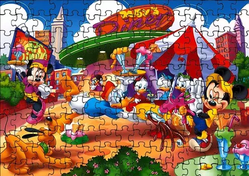 Пазл 192 детали: Микки Маус + Сумка с принтом bez marki