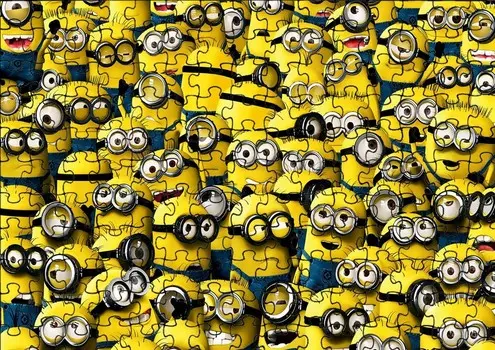 Пазл 192 детали: Миньоны + Сумка с принтом bez marki