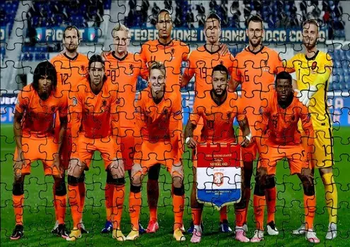 Пазл 192 детали: Нидерланды Катар + Сумка с принтом bez marki