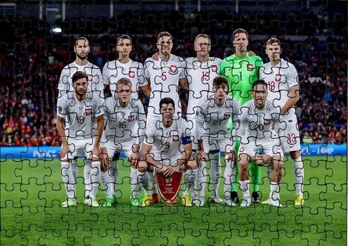 Пазл 192 детали: Польша Катар + Сумка с принтом bez marki