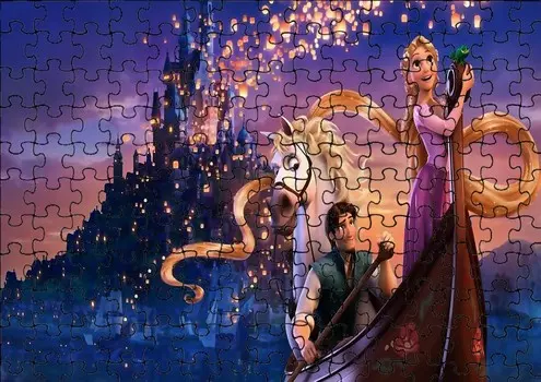 Пазл 192 детали: Принцессы + Сумка с принтом bez marki